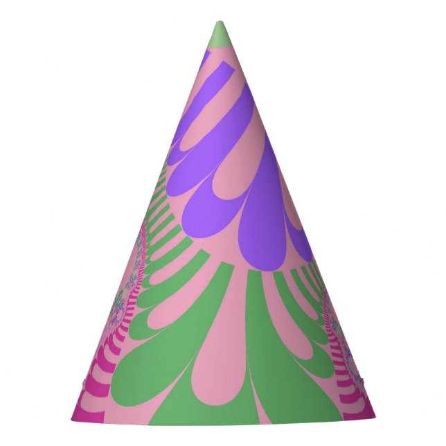 Pink Rainbow Mod Party Hat (Front)