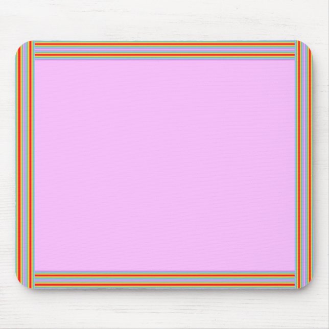 Pink Rainbow Mpusepad Mouse Mat (Front)