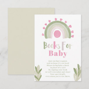 Pink rainbow sunshine watercolor books for baby enclosure card