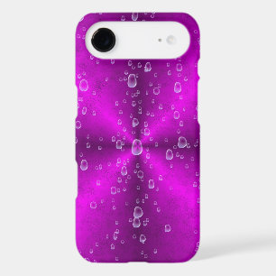 Pink Rainbow with Raindrops