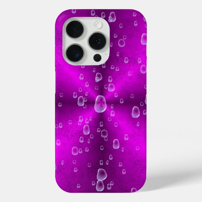 Pink Rainbow with Raindrops Case-Mate iPhone Case (Back)