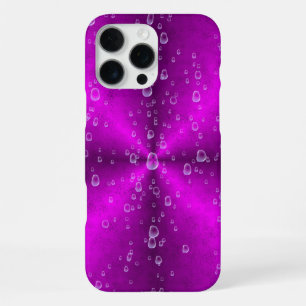 Pink Rainbow with Raindrops iPhone 16 Pro Max Case