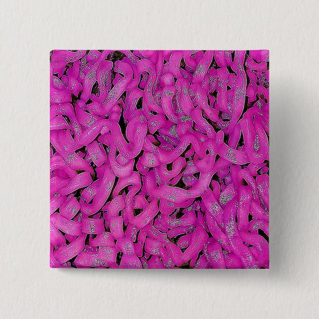 Pink Ramen 15 Cm Square Badge (Front)