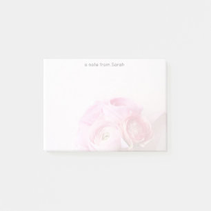 Pink ranunculus bouquet fade post-it notes