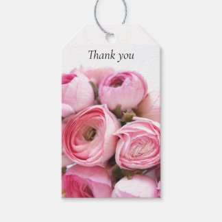 Pink ranunculus bunch gift tags