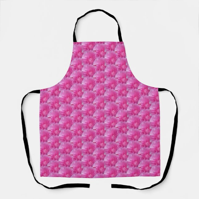 Pink Ranunculus – Modern Floral Dedign Apron (Front)