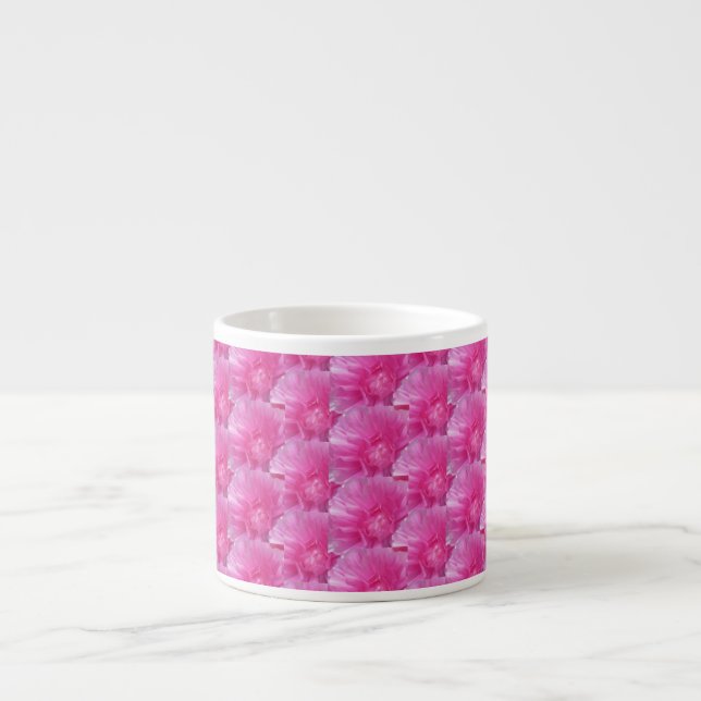 Pink Ranunculus – Modern Floral Dedign Espresso Cup (Front)