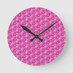 Pink Ranunculus – Modern Floral Dedign Round Clock