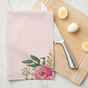 Pink Ranunculus Tea Towel