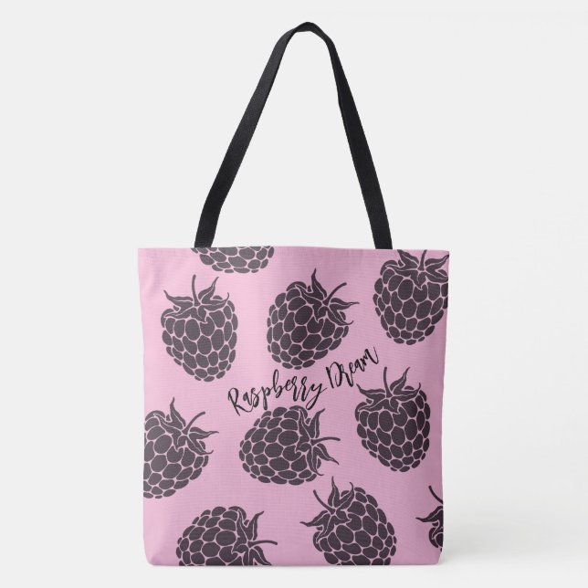 Pink Raspberry Dream Tote Bag (Front)