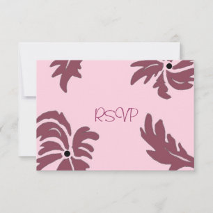 Pink Raspberry Floral Wedding RSVP Card