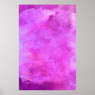 Pink Raspberry Watercolor Texture Pattern Poster