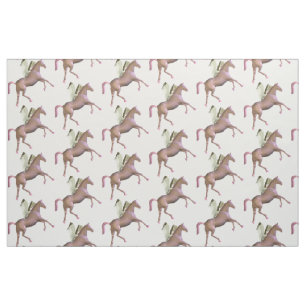 Pink Rearing Pegasus Fabric