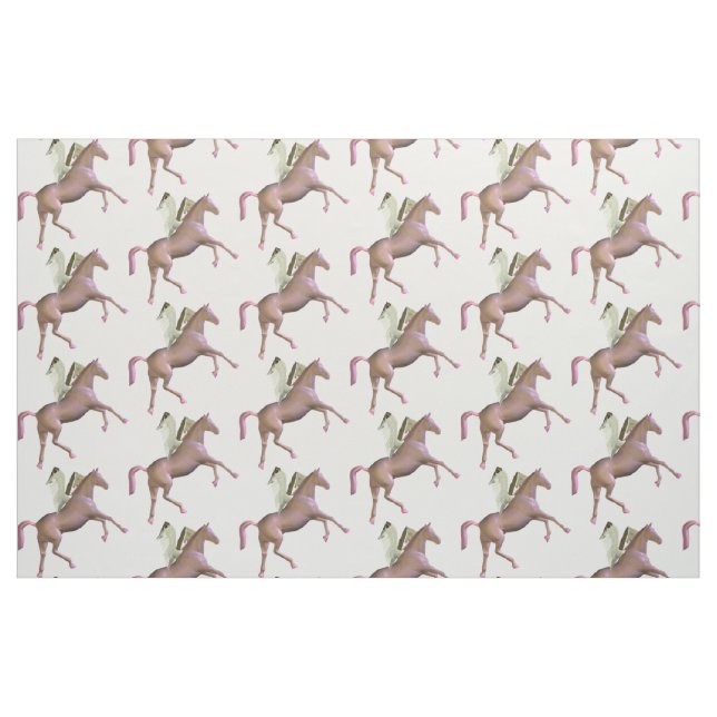 Pink Rearing Pegasus Fabric (Yard)