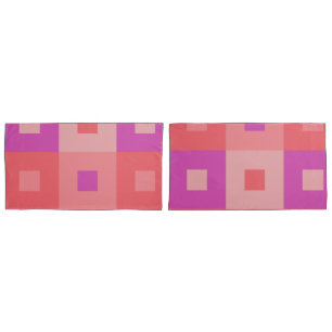 Pink Rectangles Pillowcase