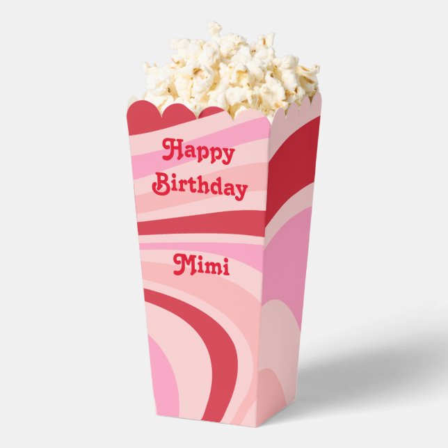 Pink Red Abstract Pattern Trendy  Favour Box (Popped)