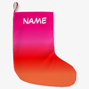 Pink, Red and Orange Gradient Christmas stocking