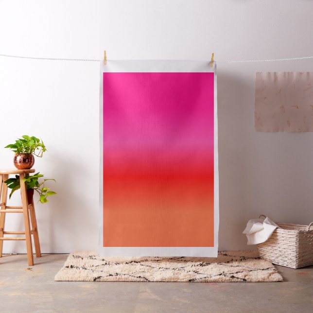Pink, Red and Orange Gradient Fabric (In Situ)