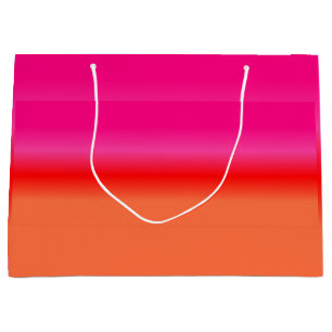 Pink, Red and Orange Gradient gift bag