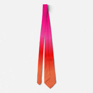 Pink, Red and Orange Gradient necktie