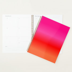 Pink, Red and Orange Gradient Planner