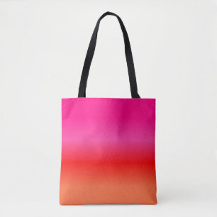 Pink,  Red and Orange Gradient tote bag