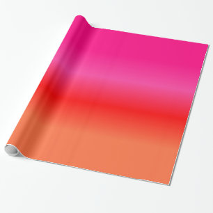 Pink, Red and Orange Gradient wrapping paper