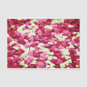 Pink Red and White Candy Heart Tissue Paper
