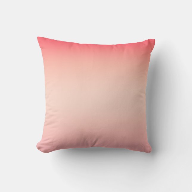 Pink red and yellow colour gradient background cushion (Front)