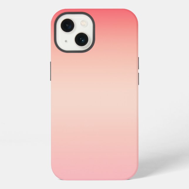 Pink red and yellow colour gradient background iPhone case (Back)