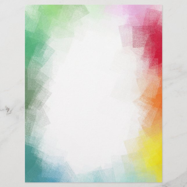 Pink Red Blue Green Yellow Modern Colourful Custom Custom Letterhead (Front)