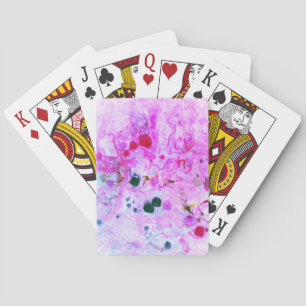 Pink Red Blue Purple Modern Abstract Template Playing Cards