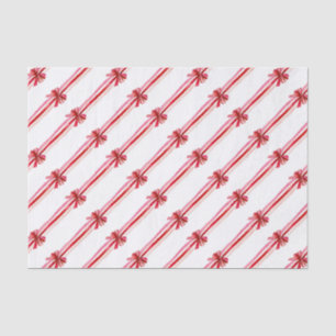 Pink Red Bows Christmas Holiday Tissue Paper