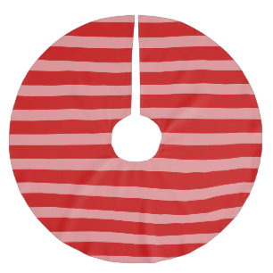 Pink Red Brushed Polyester Tree Skirt