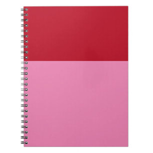 Pink & Red Colour-block Spiral Notebook