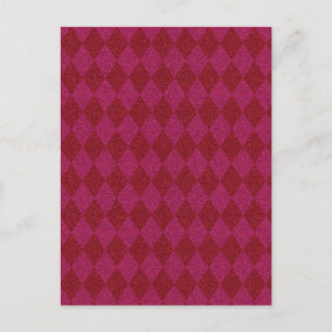 Pink & Red Diamond Glitter Postcard