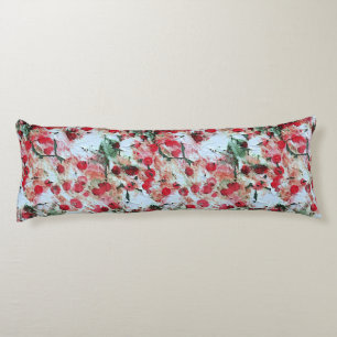 Pink Red Dirty polka Dot Grunge Decay Body Cushion