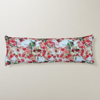 Pink Red Dirty polka Dot Grunge Decay Body Cushion