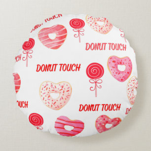 Pink & Red DoNut Touch Throw Pillow