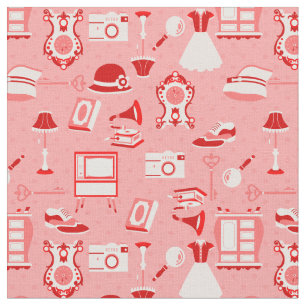 pink red flapper antique nostalgia old fashioned fabric