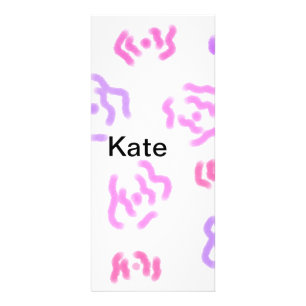 Pink red floral watercolor add name text modern th rack card