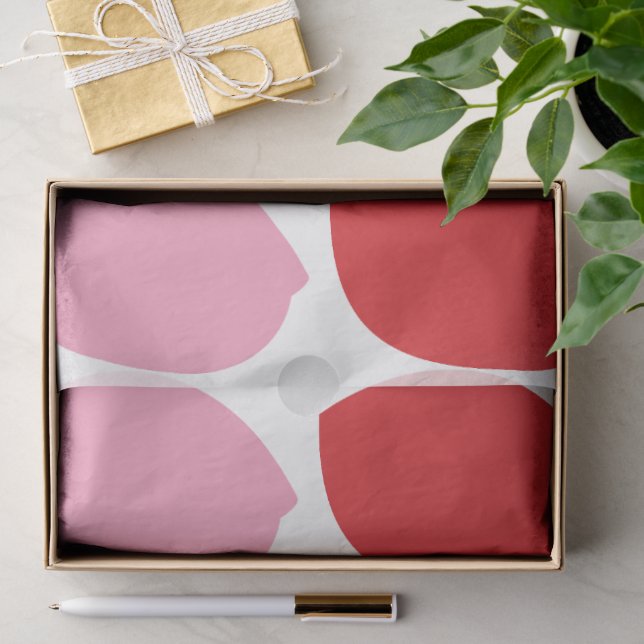 Pink Red Flower Petals Tissue Paper (Gift)