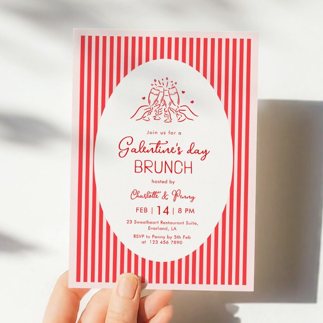 Pink Red Galentine's Party Invitation (Creator Uploaded)
