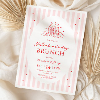 Pink Red Galentine's Party Invitation