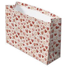 Pink Red Gold Hearts, Small Scale Valentine's Day
