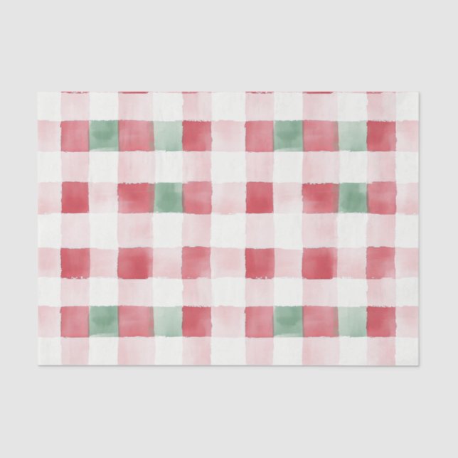 Pink Red Green Retro Pattern Christmas  Tissue Paper (Front)