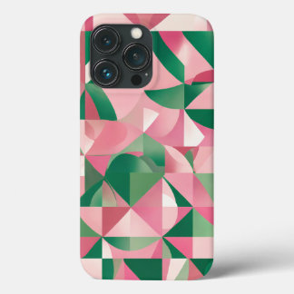 pink red green square iPhone 13 pro case