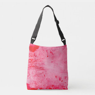 Pink Red Grunge Paint Texture Crossbody Bag