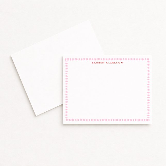 Pink & Red Hand-Painted Border Note Card (Creator Uploaded)