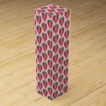 Pink Red Juicy Strawberry Strawberries Fruit Print Wine Box<br><div class="desc">Design features an original illustration of rows of juicy, bright red strawberries on a pink background. Ideal for a birthday party or other 'sweet' celebration, or for your favourite foodie or strawberry lover! This strawberry fruit print is also available on other products. Don't see what you're looking for? Need help...</div>